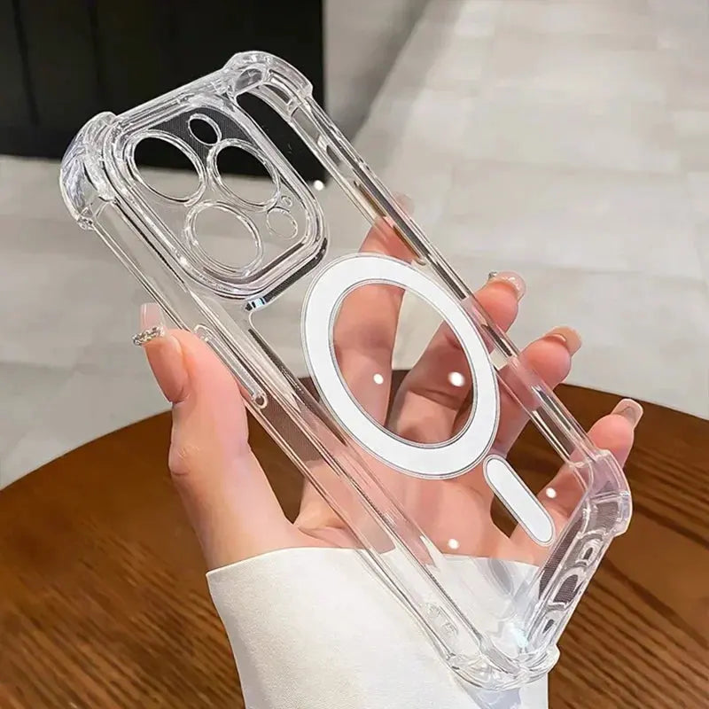 Shockproof Magnetic Clear Phone Case for iPhone 17 Air and 15 Pro Max Plus ryshop