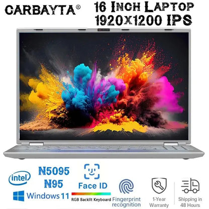 CARBAYTA GL160 Face ID Intel Notebook N95 Graphics UHD 16" Laptop ryshop
