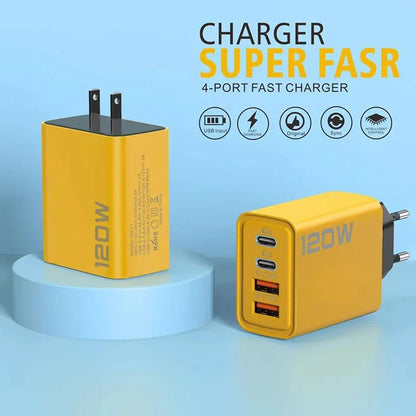120W PD USB Charger Fast Charging Type C Mobile Phone Adapter ryshop