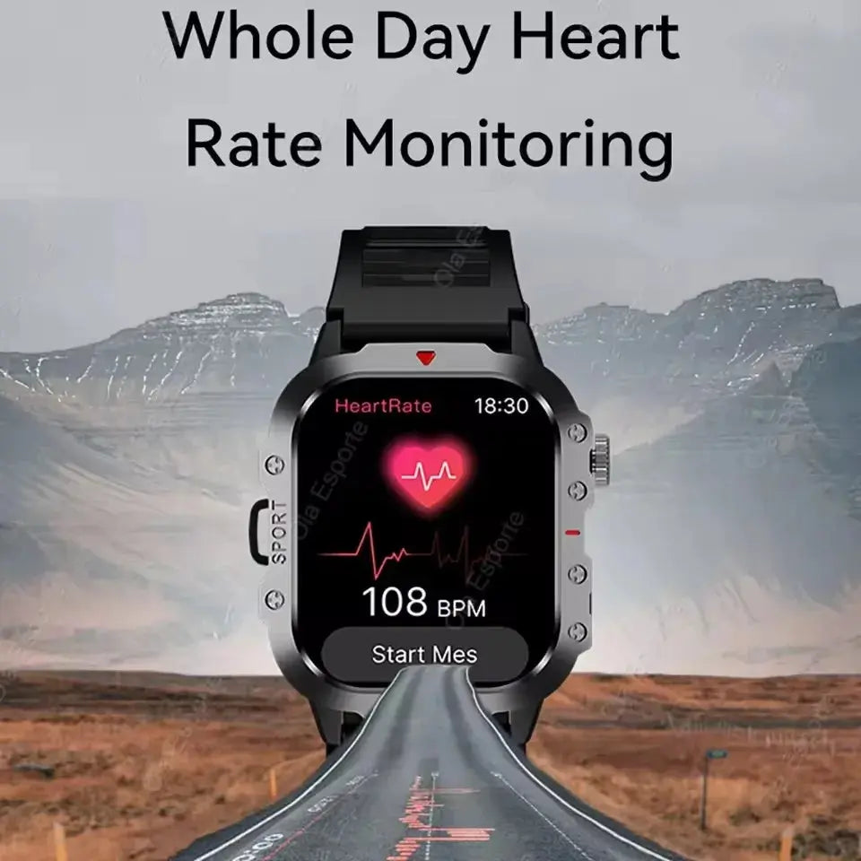 Outdoor Sports Smartwatch 2025 - HD Screen & LED Flashlight ryshop