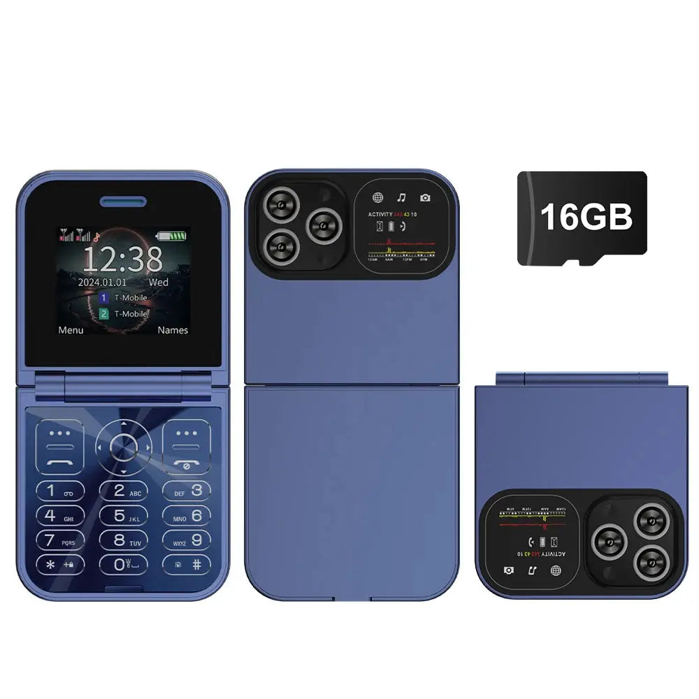 SERVO Classic Small Flip Mobile Phone 2G Dual SIM Card ryshop