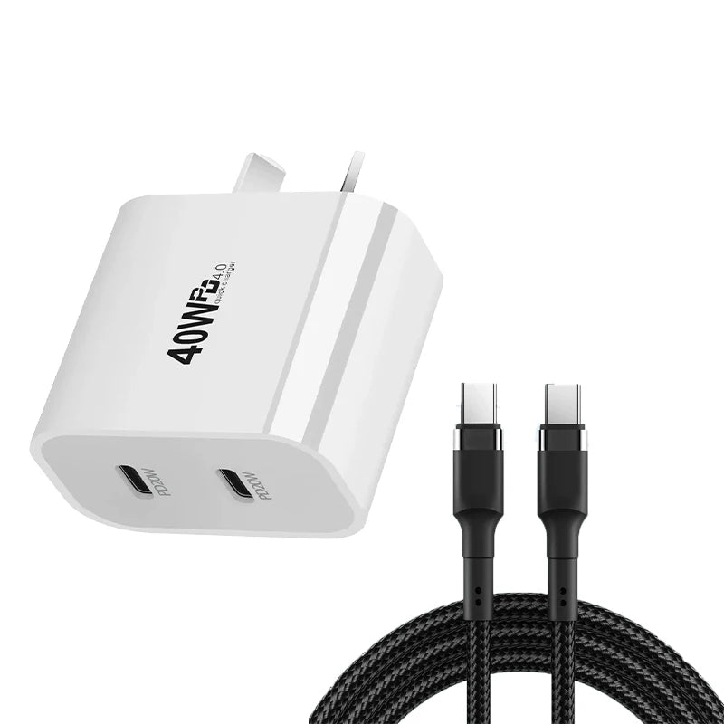 EOENKK USB C Charger Block Dual Port Fast Charging Travel Plug ryshop
