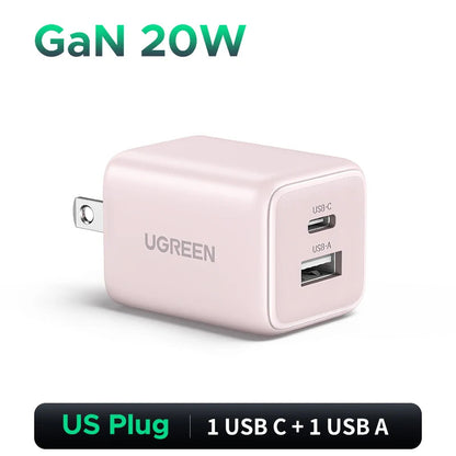 UGREEN 20W GaN Charger PD3.0 Mini USB C Phone Charger ryshop
