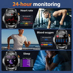 LIGE New Military Outdoor Sport Smart Watch Men Flashlight IP68 Waterproof 1.7" HD Wireless Call Smartwatch 1000mAh Big Battery ryshop