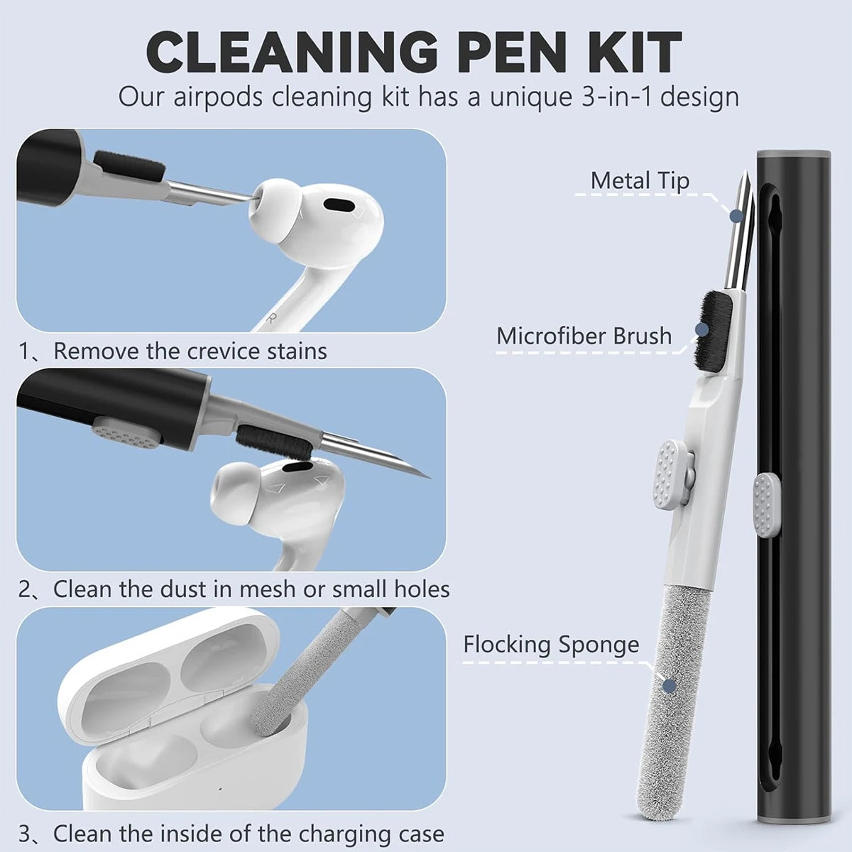 Ceeslin AirPods Pro Case Cover with Cleaner Kit ryshop