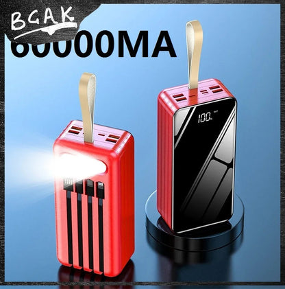 BCAK 80000mAh Large-capacity Charging Treasure Power Bank ryshop