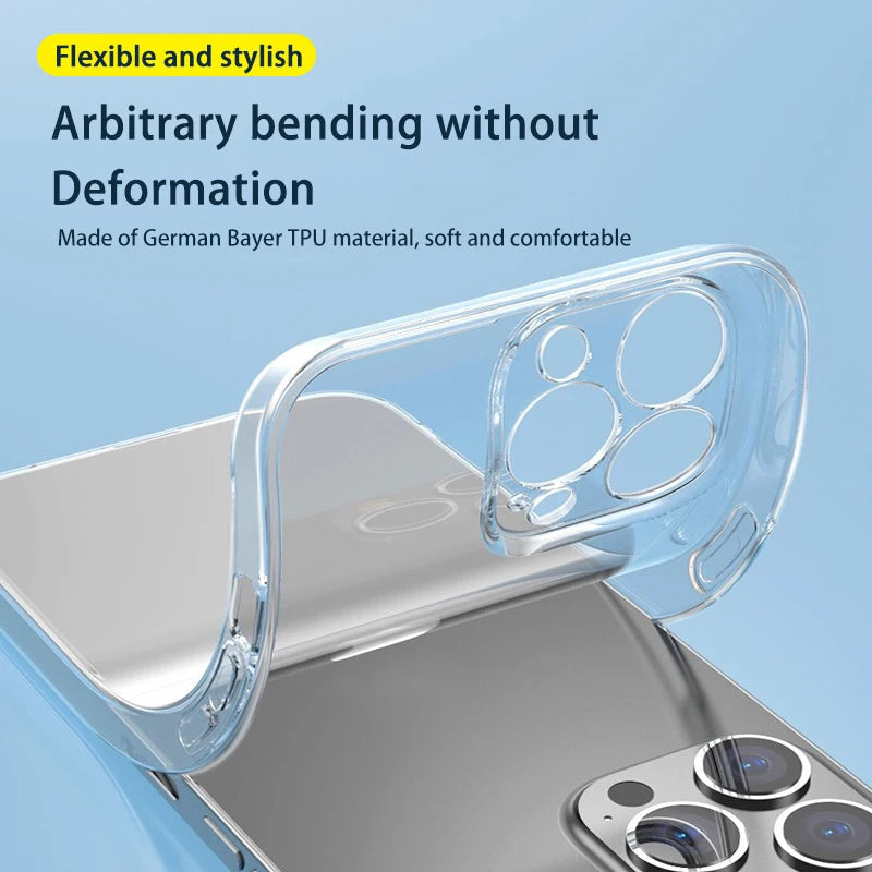 Clear Phone Case for iPhone 16, 15, 14, 13, 12, 11 Pro Max ryshop