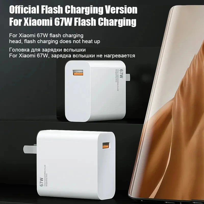67W USB Fast Charger for Xiaomi Devices ryshop