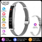 LIGE Smart Bracelet Heart Rate Blood Oxygen Health Monitor Pedometer Sports Fitness Tracker For Men Women Electronic Smartwatch ryshop