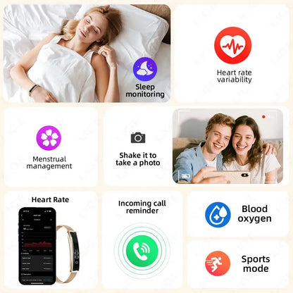 LIGE Smart Bracelet Heart Rate Blood Oxygen Health Monitor Pedometer Sports Fitness Tracker For Men Women Electronic Smartwatch