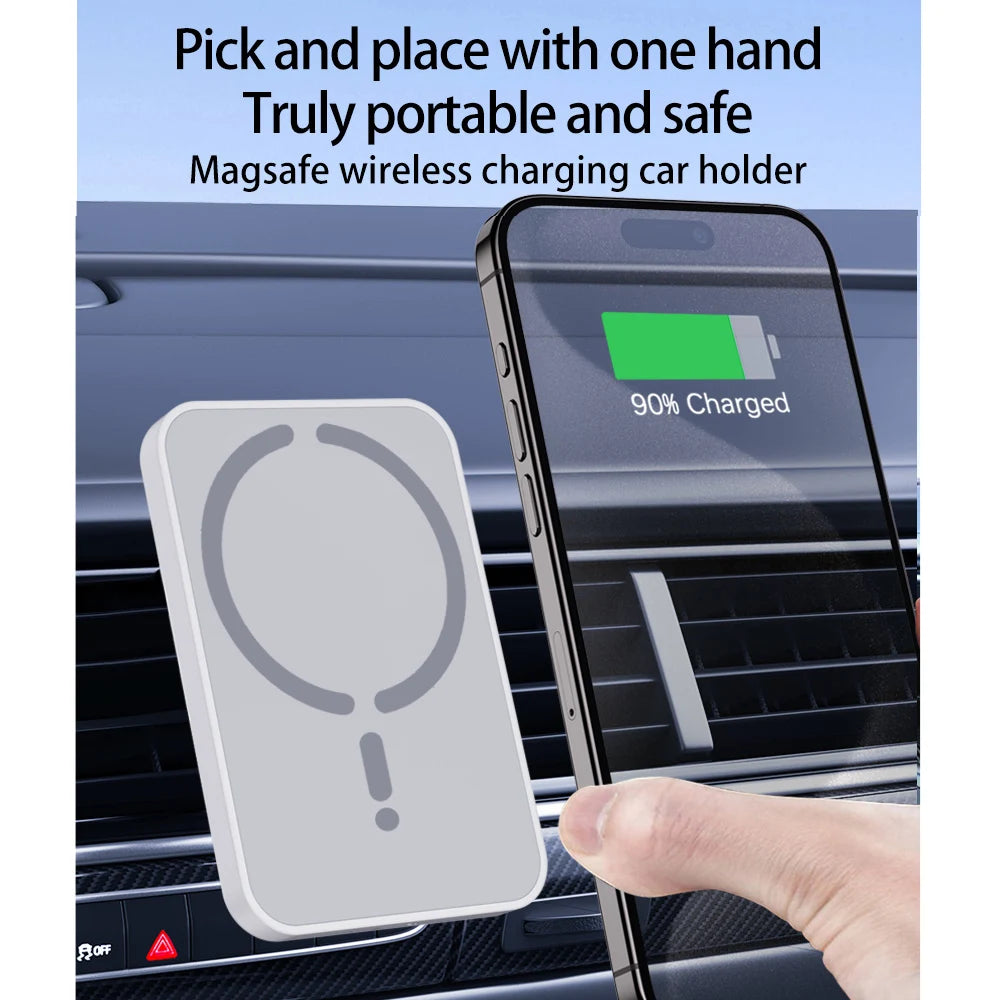 Magnetic Wireless Charger Car Phone Holder for iPhone 15, 14, 13, 12 Pro Max & More ryshop