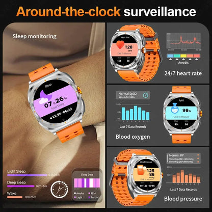 LIGE Headset Smart Watch 2 In 1 TWS Wireless Headphone BT Call Music Smartwatch Health Monitoring 400mAh Waterproof Sports Watch
