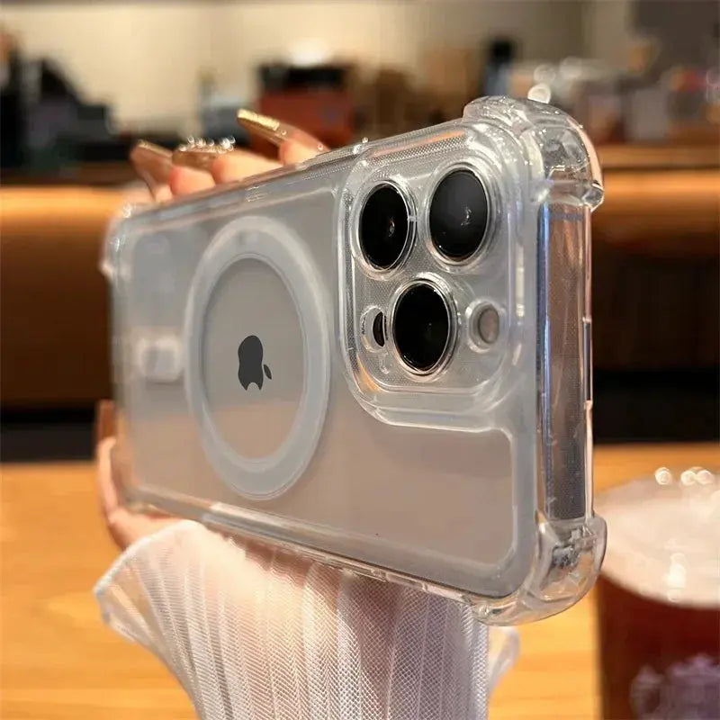 Shockproof Magnetic Clear Phone Case for iPhone 17 Air and 15 Pro Max Plus ryshop