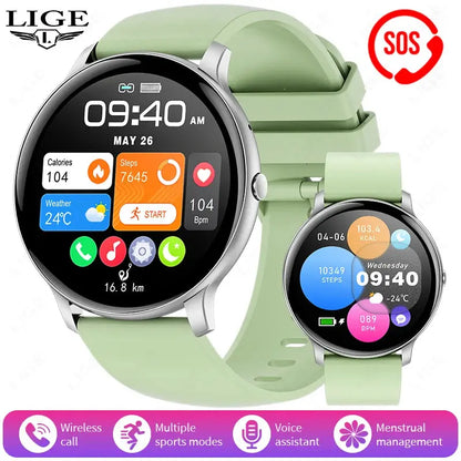 LIGE New 1.39" Watch Smart Watch 2025 New Women Men Bluetooth Call BT Music Wireless Charging Smartwatch Heart Rate Blood Oxygen