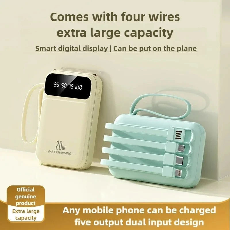BMAD 20000mAh High Capacity Power Bank with 4 in 1 Cable ryshop