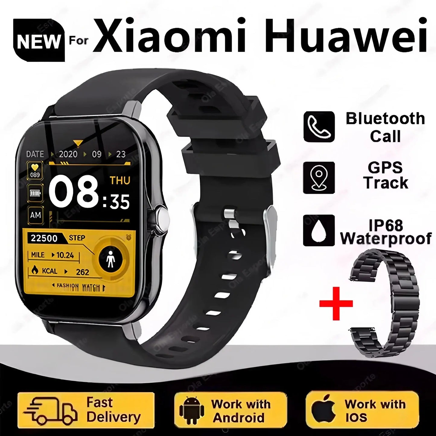 Ola Esporte SmartWatch - Fitness Tracker with GPS and Heart Rate Monitor ryshop