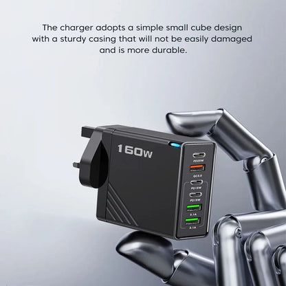 160W 6 Ports PD Fast Charging Wall Adapter ryshop