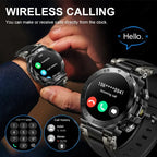 LIGE 1.53" HD Men Smart Watch With LED Flashlight Outdoor Sports IP68 Waterproof Fitness Tracker ryshop