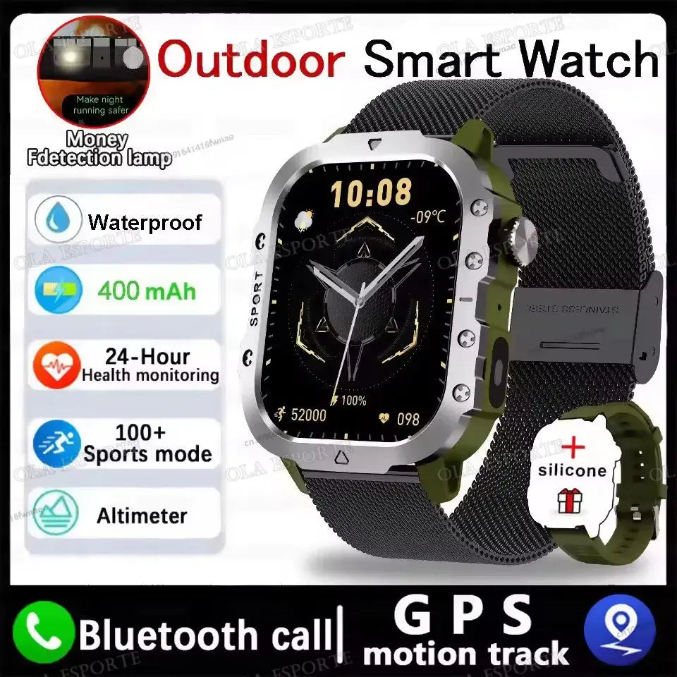 Outdoor Sports Smartwatch 2025 - HD Screen & LED Flashlight ryshop