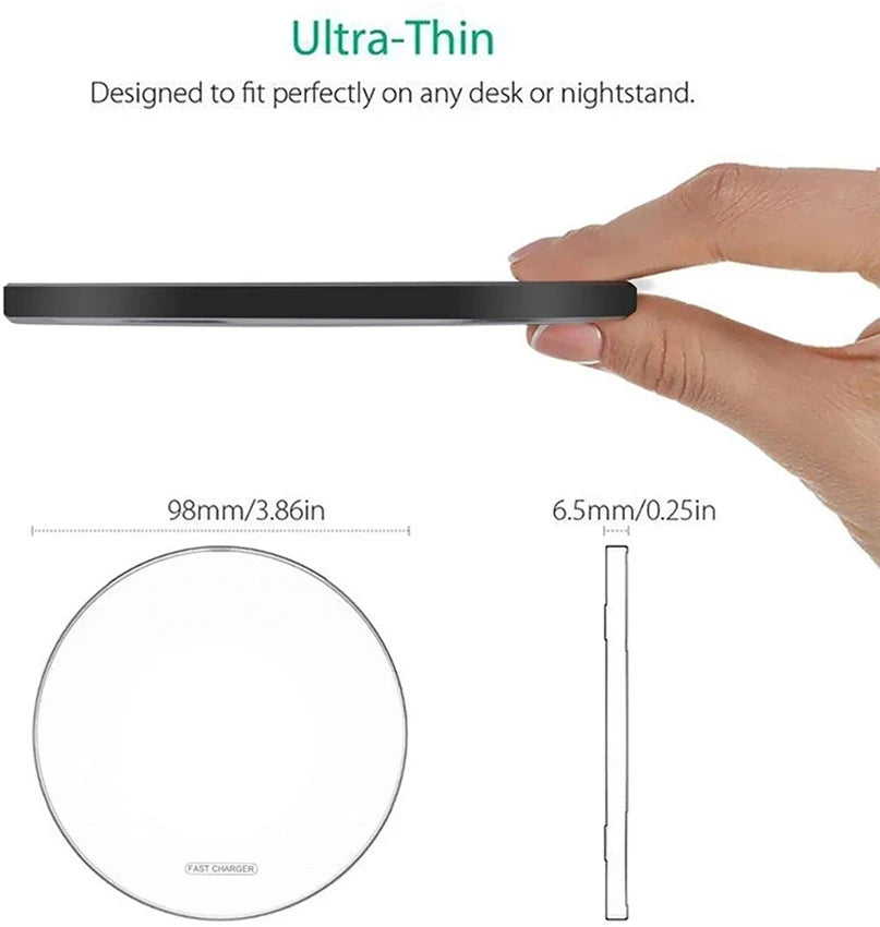 100W Fast Wireless Charger Pad for iPhone and Samsung Devices ryshop
