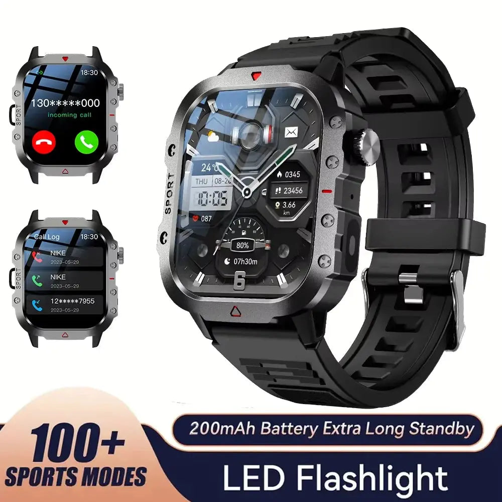LAXASFIT 2025 Rugged Military Smart Watch for Men ryshop