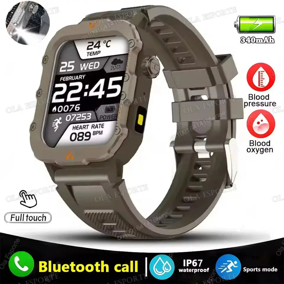 Outdoor Sports Smartwatch 2025 - HD Screen & LED Flashlight ryshop