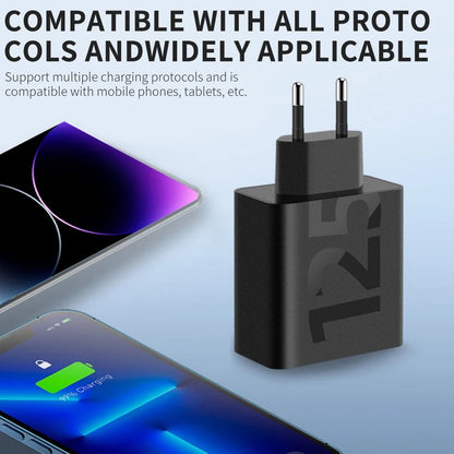 125W 3 Ports USB Type C Fast Charging Phone Charger Adapter ryshop