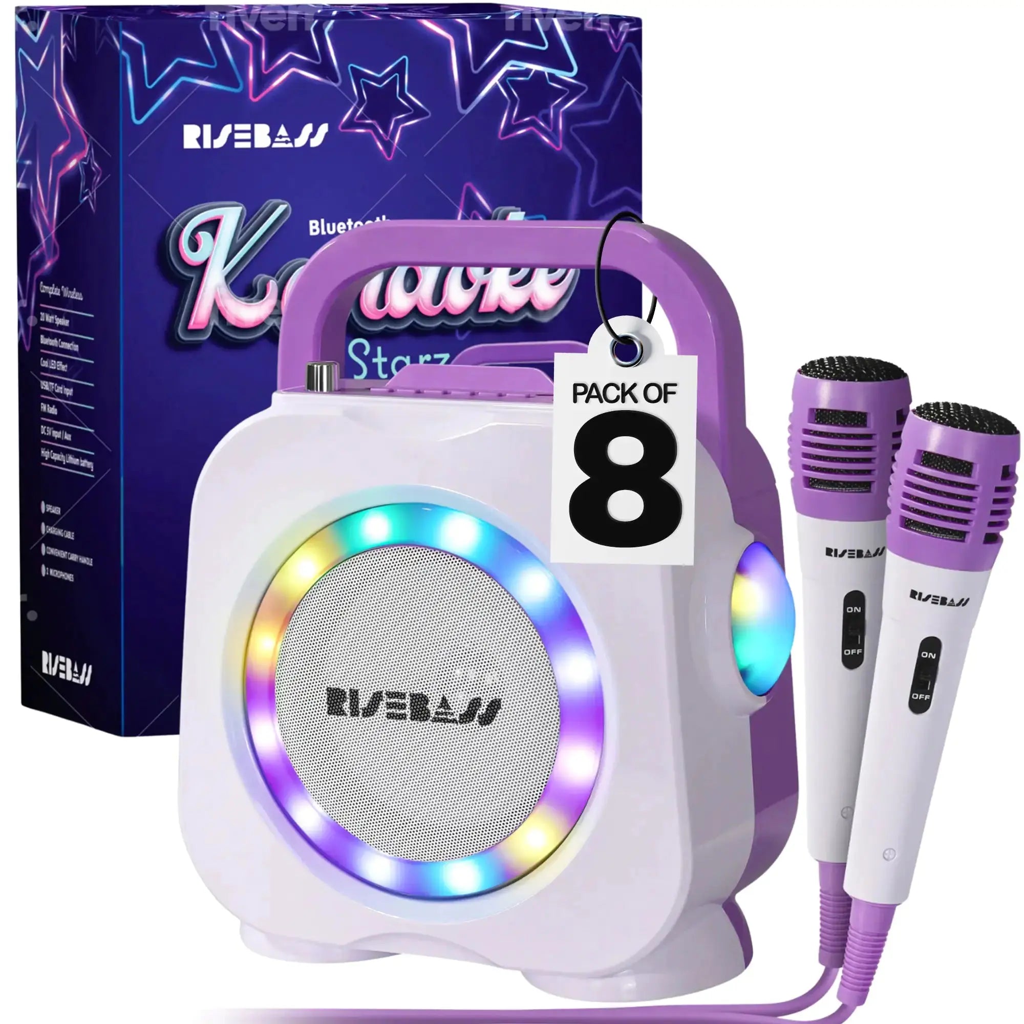 Karaoke Machine for Kids - Bluetooth Speaker with 2 Microphone - Portable Kids Karaoke Machine for Girls and Boys - Birthday Gift for Girls and Boys Ages 2 Years Old and Up. ryshop